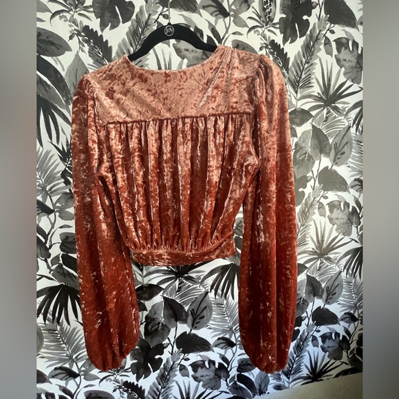 Lulus Rusty Rose Twist-front Crop Top, Small - Picture 4 of 6